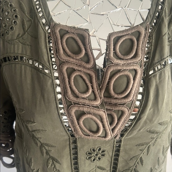 Sea New York Olive Green Mini Dress size 0 - Picture 4 of 16